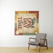 Take It One Day At A Time Wandteppich (Beispiel (Horizontal))