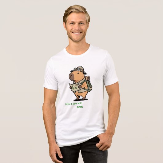 Take It Slow Capybara Tee – Customizable (Vorderseite voll)