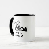 Take It Squeezy Fun Lemon Pun Tasse (Vorderseite Links)