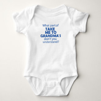 Take Me to Grandma's baby bodysuit Strampler