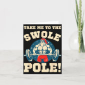 Take Me To The Swole Le! Muscle Santa Christmas Wo Karte (Vorderseite)