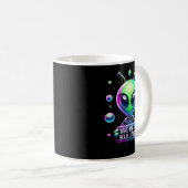 Take Me To Your Leader Funny Alien Cartoon Men Wom Kaffeetasse (VorderseiteRechts)