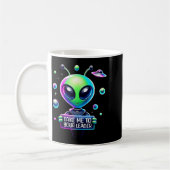 Take Me To Your Leader Funny Alien Cartoon Men Wom Kaffeetasse (Links)