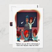 Take Me With Retirement Postcard Postkarte (Vorne/Hinten)