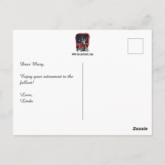 Take Me With Retirement Postcard Postkarte (Rückseite)