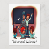 Take Me With Retirement Postcard Postkarte (Vorderseite)