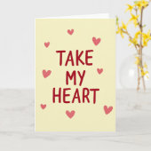 Take My Heart Love Card Karte (Gelbe Blume)