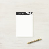 "Take Note" Musical Piano Black and White Post-it Klebezettel (Auf Schreibtisch)