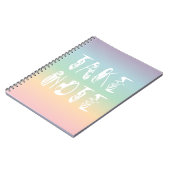 "Take Note" Pastel Rainbow Notizblock (Linke Seite)