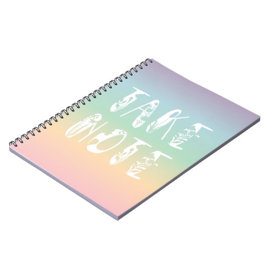 "Take Note" Pastel Rainbow Notizblock (Linke Seite)