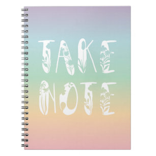 "Take Note" Pastel Rainbow Notizblock