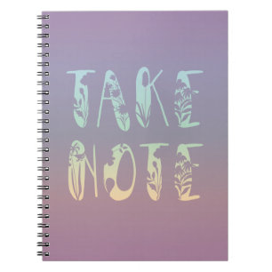 "Take Note" Pastell Lila Rainbow Notizblock