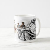 Take On Me Mädchen liest Comic World Mug Kaffeetasse (VorderseiteRechts)