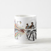 Take On Me Mädchen liest Comic World Mug Kaffeetasse (Mittel)