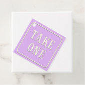 "Take One" Viktorianisch Tee Party Lila Square Geschenkanhänger (Beispiel)