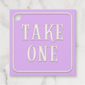 "Take One" Viktorianisch Tee Party Lila Square Geschenkanhänger (Vorderseite)