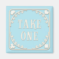 "Take One" Wonderland Tee Party Begrüßung von Blue