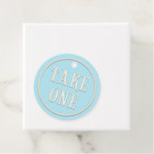 "Take One" Wunderland Tee Party Blau Personalisier Geschenkanhänger (Beispiel)