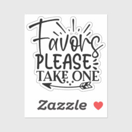 Take only one aufkleber