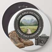 Take Only Pictures Leave Only Footprints Button (Vorne & Hinten)