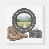 Take Only Pictures Leave Only Footprints Magnet (Vorne)