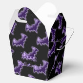 "Take-Out"-Box für Black & Lila Night Wing Bats Geschenkschachtel (Geöffnet)