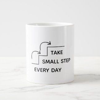 Take Small Steps Every Day – Minimalist Motivation Jumbo-Tasse