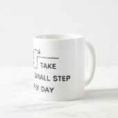Take Small Steps Every Day – Minimalist Motivation Kaffeetasse (VorderseiteRechts)
