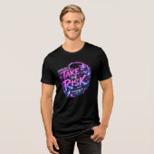 "Take The Risk" T-shirt – a style of boldness and  Tri-Blend Shirt (Vorderseite voll)