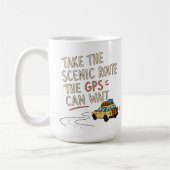 Take The Scenic Route Road Trip Tasse (Links)