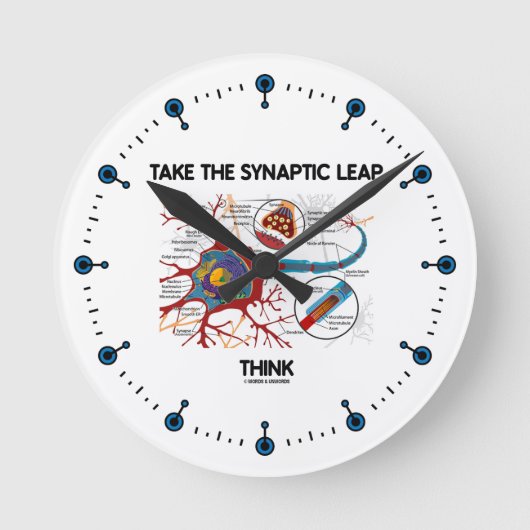 Take The Synaptic Leap Think Runde Wanduhr (Vorderseite)