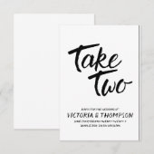 Take Two Rustikale Hochzeit Datum Änderung Save The Date (Vorne/Hinten)