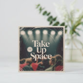 Take Up Space Einladung (Stehend Vorderseite)