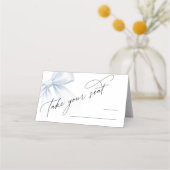 Take Your Seat | Elegant Modern Bow Table Number Platzkarte (Vorderseite)