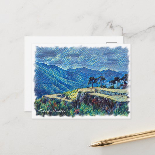 Takeda Castle ポストカード Postkarte (Vorderseite/Rückseite Beispiel)