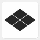 Takeda Rhombus Quadratischer Aufkleber (Vorderseite)