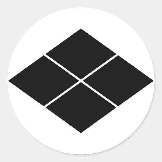 Takeda Rhombus Runder Aufkleber (Vorderseite)