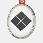 Takeda Rhombus Silbernes Ornament (Links)