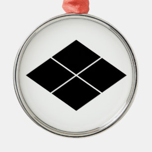 Takeda-Rhombus Silbernes Ornament