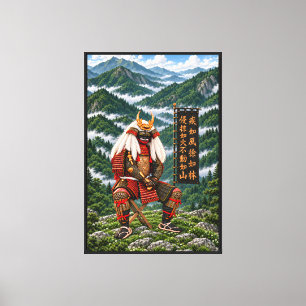Takeda Shingen Deep Green 24x36 1,25Zoll gerahmt Leinwanddruck