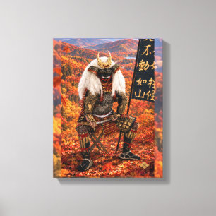 Takeda Shingen Samurai-Rüstung Herbst 11x14 Leinwanddruck