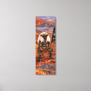 Takeda Shingen Samurai-Rüstung Herbst 12x36 Leinwanddruck