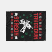 Takedown Season Girls Wrestling Ugly Sweater Chris Fleecedecke (Vorderseite (Horizontal))