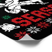 Takedown Season Girls Wrestling Ugly Sweater Chris Poster (Ecke)