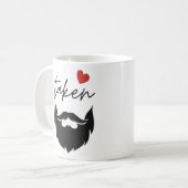 Taken Beard Funny Valentine's Day Kaffeetasse (Vorderseite Links)