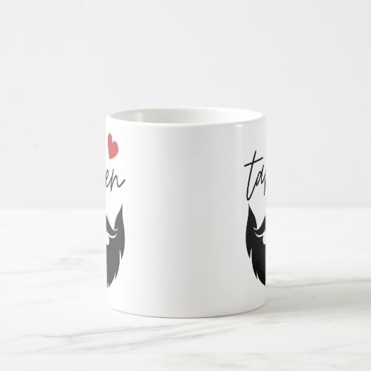 Taken Beard Funny Valentine's Day Kaffeetasse (Mittel)