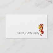 Takeout, Glückskeks und Dragon-Visitenkarte Visitenkarte (Rückseite)