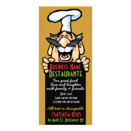 Takeout Menüschablone 4x9.Italian.Chef.Pizza 2 Werbekarte