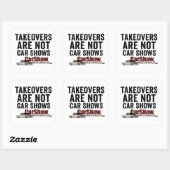 Takeovers Are Not Car Shows Stickers (Blatt)