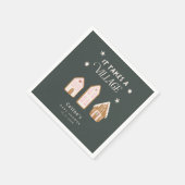 Takes A Village Gingerbread House Girl Baby Shower Serviette (Ecke)
